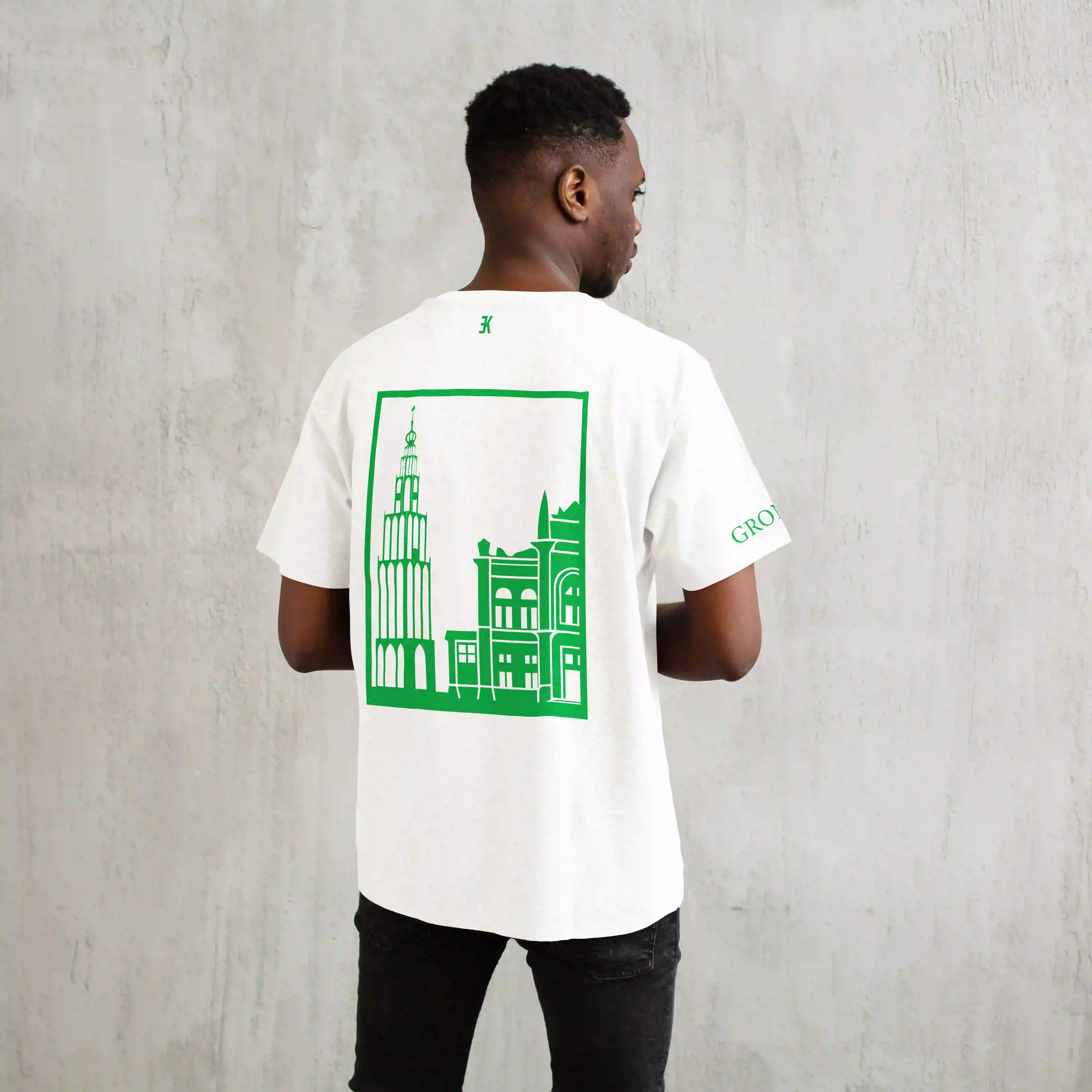 Groningen T-shirt - T shirt groningen vlak groen 2 - Groningen Shirt O17189