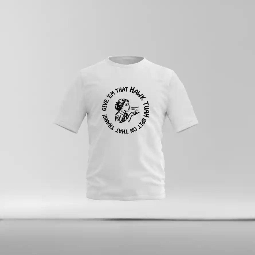 Hawk Tuah - T shirt wit huaktuah - Hawk Tuah
