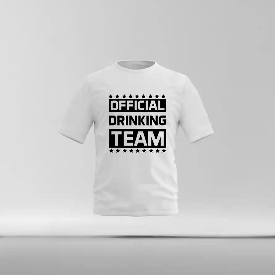 Official Drinking Team - T shirt wit officialdrinkingteam - Official Drinking Team