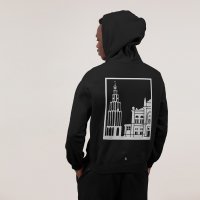 Groningen Hoodie - Ak hoodie zwart wit skyline groningen vlak 3 - Groningen Hoodie O429288