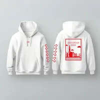 Amsterdam Hoodie - Ams hoodie wit vlak rood 2 - EK8183