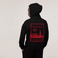 Breda Hoodie - Breda model hoodie zwart vlak rood 3 - Breda Hoodie 3