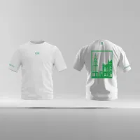 Groningen Stad T-shirt - Ek shirt wit groningen opdruk groen vlak 1 - Groningen Stad T-shirt O84264 