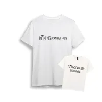 Matching Shirts Vaderdag - De Koning - Evenementenkledingnl koning vaderdag shirt kindershirt wit - 01