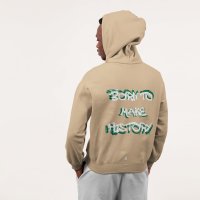 BORN TO MAKE HISTORY - Hoodie - Hoodie beige model mockup btmh - BORN TO MAKE HISTORY Hoodie (3)