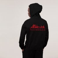 Skyline Nijmegen Hoodie - Nijmegen model hoodie zwart skyline rood 4 - Skyline Nijmegen Hoodie  (zwart met rood)