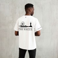 Skyline Den Haag Shirt - Shirt wit model denhaag zwart skyline - EK8209