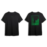 Groningen T-shirt - Shirt zwart groningen opdruk groen vlak 3 - Groningen Shirt O17189