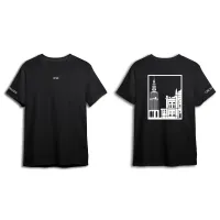 Groningen Stad T-shirt - Shirt zwart groningen opdruk wit vlak 6 - Groningen Stad T-shirt O18096