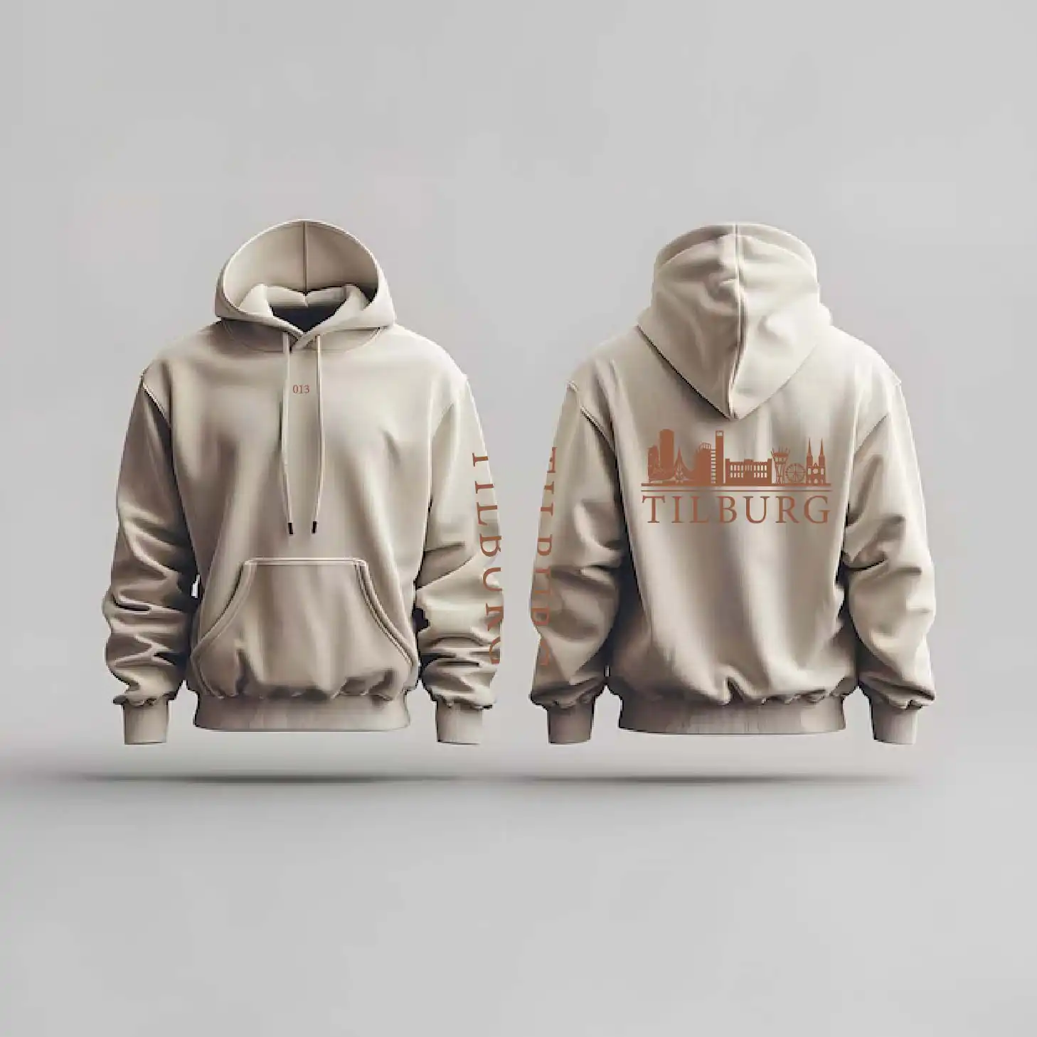 Skyline Tilburg Hoodie - Tilburg hoodie beige skyline 1 - Skyline Tilburg Hoodie (18787)