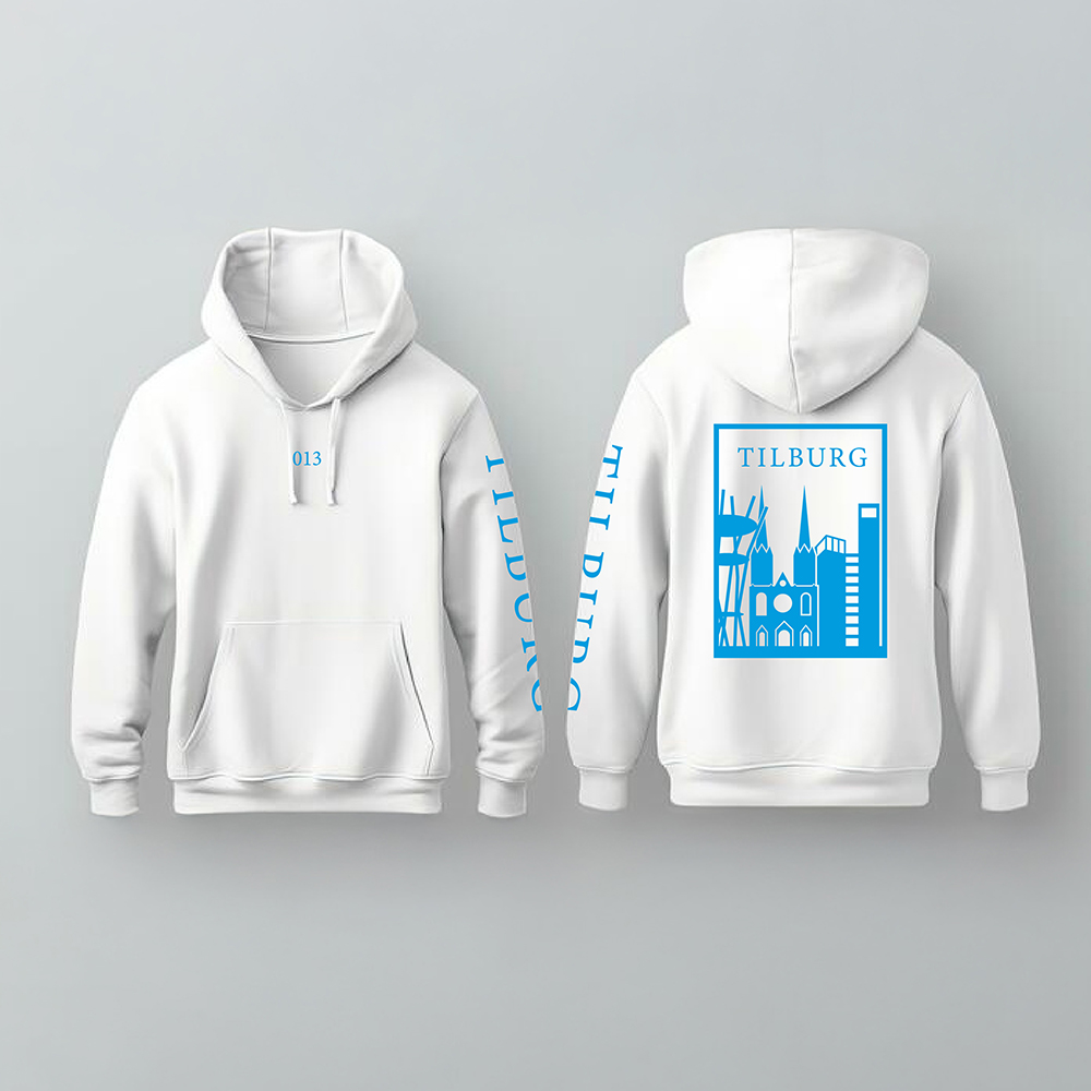 Tilburg Hoodie - Tilburg hoodie wit vlak blauw 2 - Tilburg Hoodie (18315)