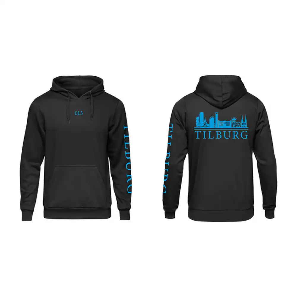 Skyline Tilburg Hoodie - Tilburg hoodie zwart skyline blauw 1 - Skyline Tilburg Hoodie (18787)
