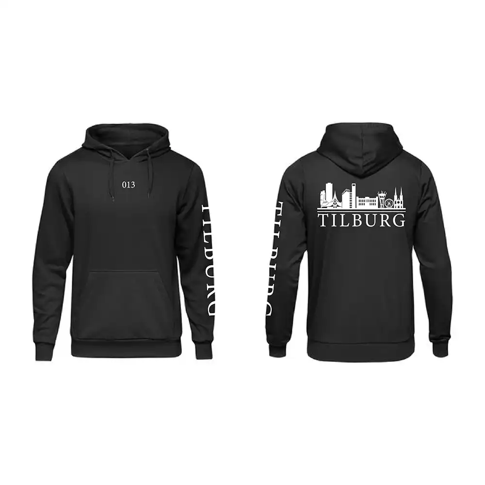 Skyline Tilburg Hoodie - Tilburg hoodie zwart skyline wit 1 - Skyline Tilburg Hoodie (18787)