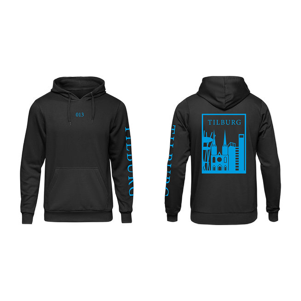 Tilburg Hoodie - Tilburg hoodie zwart vlak blauw - Tilburg Hoodie