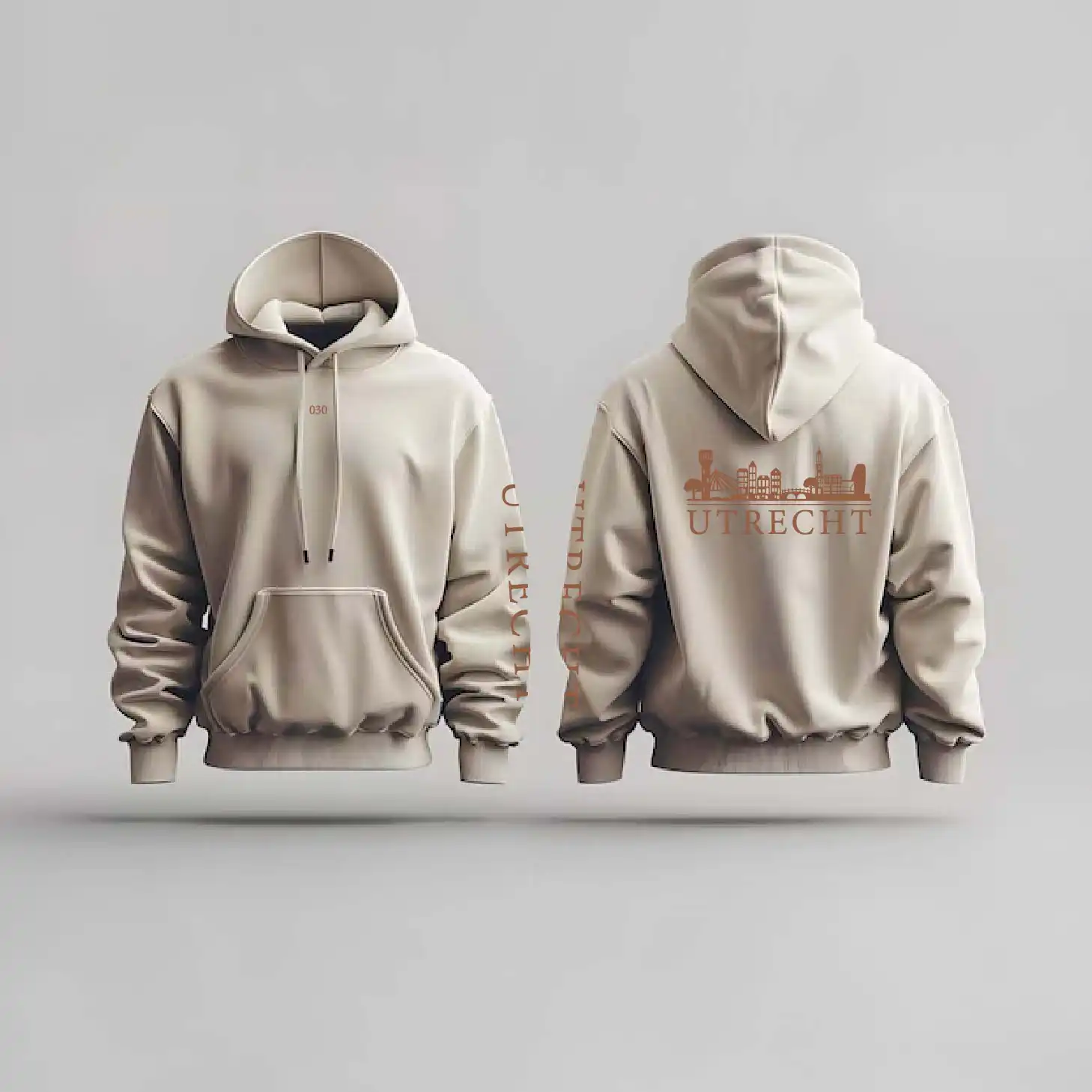 Skyline Utrecht Hoodie - Utrecht hoodie beige skyline - Skyline Utrecht Hoodie