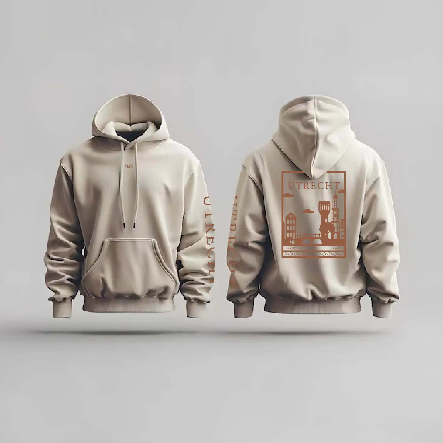Utrecht Hoodie - Utrecht hoodie beige vlak 4 - Utrecht Hoodie  (20719)