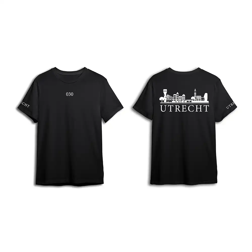 Skyline Utrecht Shirt - Utrecht shirt zwart skyline wit - Skyline Utrecht Shirt O19886