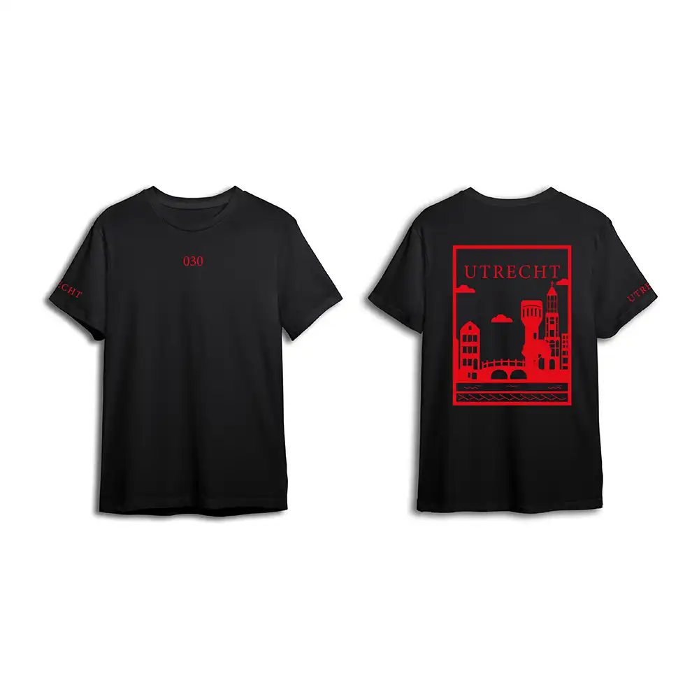Utrecht Shirt - Utrecht shirt zwart vlak rood 1 - Utrecht Shirt O18344