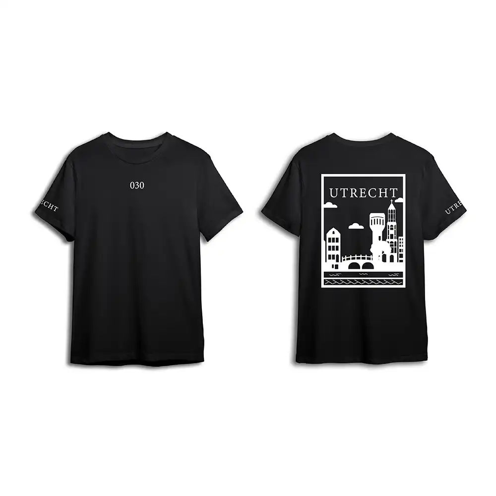 Utrecht Shirt - Utrecht shirt zwart vlak wit - Utrecht Shirt O20791