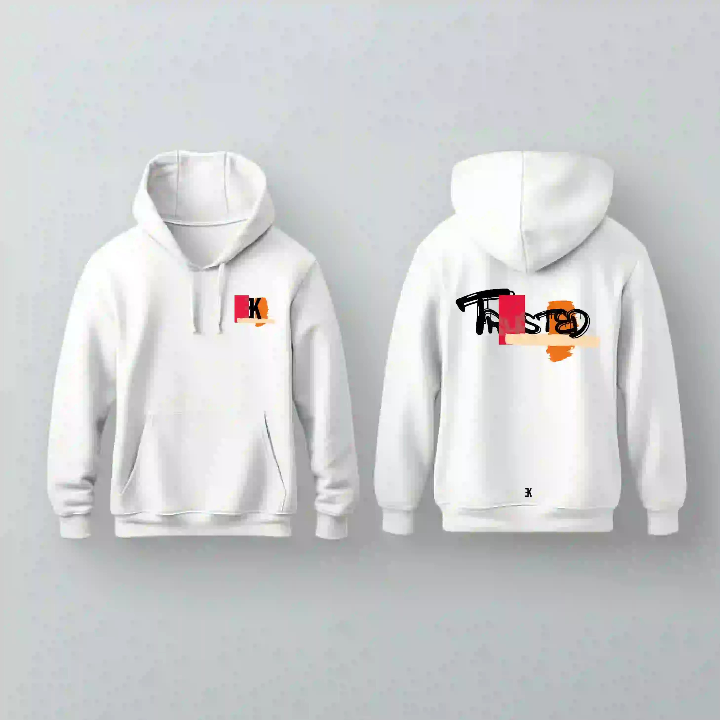 TRUSTED - Hoodie - Wit hoodie trusted 1 - TRUSTED - Hoodie (2)
